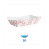 Boardwalk® Paper Food Baskets, 5 lb Capacity, Red/White, 500/Carton (BWK30LAG500) Case of 500