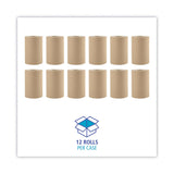 Boardwalk® Hardwound Paper Towels, 1-Ply, 8" x 350 ft, Natural, 12 Rolls/Carton (BWK6252) Case of 12