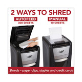GBC® AutoFeed+ 300X Super Cross-Cut Office Shredder, 300 Auto/10 Manual Sheet Capacity (GBCWSM1757608) Each