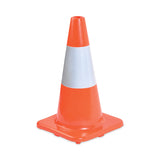Tatco Traffic Cone, 10 x 10 x 18, Orange/Silver (TCO25500) Each