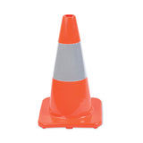 Tatco Traffic Cone, 10 x 10 x 18, Orange/Silver (TCO25500) Each