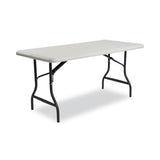 Iceberg IndestrucTable Industrial Folding Table, Rectangular, 96" x 30" x 29", Platinum (ICE65233) Each