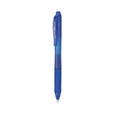 Pentel® EnerGel-X Gel Pen, Retractable, Medium 0.7 mm, Blue Ink, Translucent Blue/Blue Barrel, Dozen (PENBL107C) Box of 12