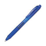 Pentel® EnerGel-X Gel Pen, Retractable, Medium 0.7 mm, Blue Ink, Translucent Blue/Blue Barrel, Dozen (PENBL107C) Box of 12