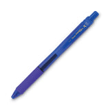 Pentel® EnerGel-X Gel Pen, Retractable, Medium 0.7 mm, Blue Ink, Translucent Blue/Blue Barrel, Dozen (PENBL107C) Box of 12