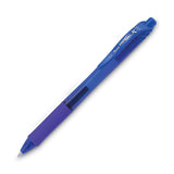 Pentel® EnerGel-X Gel Pen, Retractable, Medium 0.7 mm, Blue Ink, Translucent Blue/Blue Barrel, Dozen (PENBL107C) Box of 12