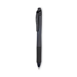 Pentel® EnerGel-X Gel Pen, Retractable, Bold 1 mm, Black Ink, Smoke/Black Barrel, Dozen (PENBL110A) Box of 12