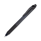Pentel® EnerGel-X Gel Pen, Retractable, Bold 1 mm, Black Ink, Smoke/Black Barrel, Dozen (PENBL110A) Box of 12