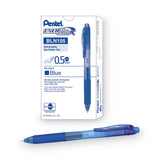 Pentel® EnerGel-X Gel Pen, Retractable, Fine 0.5 mm Needle Tip, Blue Ink, Translucent Blue/Blue Barrel, Dozen (PENBLN105C) Box of 12