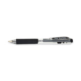 Pentel® WOW! Gel Pen, Retractable, Medium 0.7 mm, Black Ink, Clear/Black Barrel, Dozen (PENK437A) 1 Dozen
