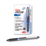 Pentel® Oh! Gel Pen, Retractable, Medium 0.7 mm, Blue Ink, Black Barrel, Dozen (PENK497C) Box of 12
