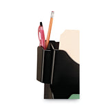 Universal® Grande Central Filing System, 4 Sections, Legal/Letter Size, Wall Mount, 16.63" x 4.75" x 27.5", Black, 4/Pack (UNV08137) Pack of 4