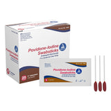 Dynarex Impregnated Swabstick 10% Strength Povidone-Iodine Individual Packet NonSterile (1140933_CS) 250/CS