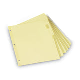 Universal® Insertable Tab Index, 8-Tab, 11 x 8.5, Buff, Clear Tabs, 6 Sets (UNV21873) Pack of 6 Sets