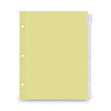 Universal® Insertable Tab Index, 8-Tab, 11 x 8.5, Buff, Clear Tabs, 6 Sets (UNV21873) Pack of 6 Sets