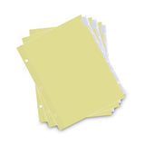 Universal® Insertable Tab Index, 8-Tab, 11 x 8.5, Buff, Clear Tabs, 6 Sets (UNV21873) Pack of 6 Sets