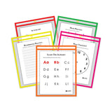 C-Line® Reusable Dry Erase Pockets, 9 x 12, Assorted Neon Colors, 25/Box (CLI40820) Box of 25