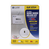 C-Line® Name Badge Kits, Top Load, 4 x 3, Clear, Clip Style, 96/Box (CLI95596) Box of 96