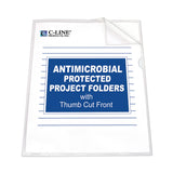 C-Line® Antimicrobial Protected Poly Project Folders, Letter Size, Clear, 25/Box (CLI62137)