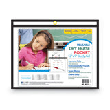 C-Line® Reusable Dry Erase Pockets, 12 x 9, Black (CLI40711) Each