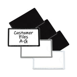 C-Line® Slap-Stick Magnetic Label Holders, Side Load, 4.25 x 2.5, White, 10/Pack (CLI87707) Pack of 10