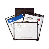 C-Line® Heavy-Duty Super Heavyweight Plus Stitched Shop Ticket Holders, Clear/Black, 9 x 12, 15/Box (CLI50912) Box of 15