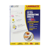 C-Line® Cleer Adheer Self-Adhesive Laminating Film, 2 mil, 9" x 12", Non-Glare Clear, 50/Box (CLI65004) Box of 50