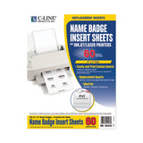 C-Line® Name Badge Inserts, 4 x 3, White, 60/Pack (CLI92443) Pack of 10