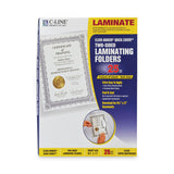 C-Line® Quick Cover Laminating Pockets, 12 mil, 9.13" x 11.5", Gloss Clear, 25/Box (CLI65187) Box of 25