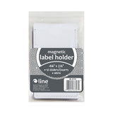 C-Line® Slap-Stick Magnetic Label Holders, Side Load, 4.25 x 2.5, White, 10/Pack (CLI87707) Pack of 10