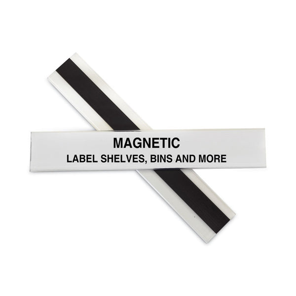 C-Line® HOL-DEX Magnetic Shelf/Bin Label Holders, Side Load, 1 x 6, Clear, 10/Box (CLI87227)