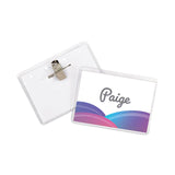 C-Line® Name Badge Kits, Top Load, 3 1/2 x 2 1/4, Clear, Combo Clip/Pin, 50/Box (CLI95723) Box of 50