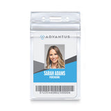 Advantus Resealable ID Badge Holders, Vertical, Frosted 3.68" x 5" Holder, 2.62" x 3.75" Insert, 50/Pack (AVT75524) Box of 50