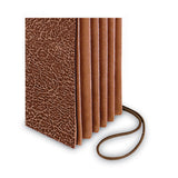 Pendaflex® Standard Expanding Wallet with Fiber Gussets, 5.25" Expansion, 1 Section, Elastic Cord Closure, Legal Size, Red Fiber (PFX1076GLOX) Each