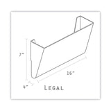 Storex Unbreakable Magnetic Wall File, Legal/Letter Size, 16" x 4" x 7", Clear (STX70325U06C) Each