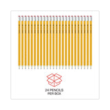 Universal™ #2 Pre-Sharpened Woodcase Pencil, HB (#2), Black Lead, Yellow Barrel, 24/Pack (UNV55401) Pack of 24