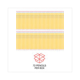 Universal™ #2 Pre-Sharpened Woodcase Pencil, HB (#2), Black Lead, Yellow Barrel, 72/Pack (UNV55402) Pack of 72