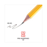 Universal™ #2 Pre-Sharpened Woodcase Pencil, HB (#2), Black Lead, Yellow Barrel, 72/Pack (UNV55402) Pack of 72