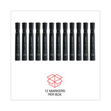 Universal™ Chisel Tip Permanent Marker, Broad Chisel Tip, Black, Dozen (UNV07051) Case of 12