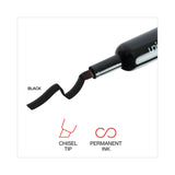 Universal™ Chisel Tip Permanent Marker, Broad Chisel Tip, Black, Dozen (UNV07051) Case of 12