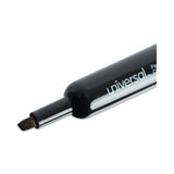 Universal™ Chisel Tip Permanent Marker, Broad Chisel Tip, Black, Dozen (UNV07051) Case of 12
