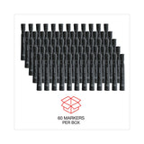 Universal™ Chisel Tip Permanent Marker Value Pack, Broad Chisel Tip, Black, 60/Pack (UNV07054) Pack of 60