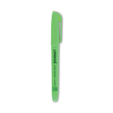 Universal™ Pocket Highlighters, Fluorescent Green Ink, Chisel Tip, Green Barrel, Dozen (UNV08852) Case of 12