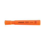 Universal™ Desk Highlighters, Fluorescent Orange Ink, Chisel Tip, Orange Barrel, Dozen (UNV08863) Case of 12