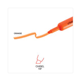 Universal™ Desk Highlighters, Fluorescent Orange Ink, Chisel Tip, Orange Barrel, Dozen (UNV08863) Case of 12