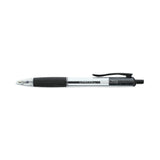 Universal™ Comfort Grip Ballpoint Pen, Retractable, Medium 1 mm, Black Ink, Clear/Black Barrel, Dozen (UNV15530) 1 Dozen