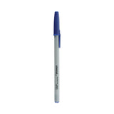 Universal™ Ballpoint Pen Value Pack, Stick, Medium 1 mm, Blue Ink, Gray/Blue Barrel, 60/Pack (UNV15614) Pack of 60