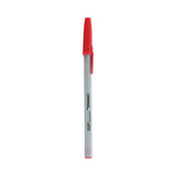 Universal™ Ballpoint Pen, Stick, Medium 1 mm, Red Ink, Gray/Red Barrel, Dozen (UNV27412) Pack of 12