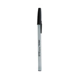 Universal™ Ballpoint Pen, Stick, Fine 0.7 mm, Black Ink, Gray/Black Barrel, Dozen (UNV27420) Pack of 12