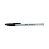 Universal™ Ballpoint Pen, Stick, Fine 0.7 mm, Black Ink, Gray/Black Barrel, Dozen (UNV27420) Pack of 12